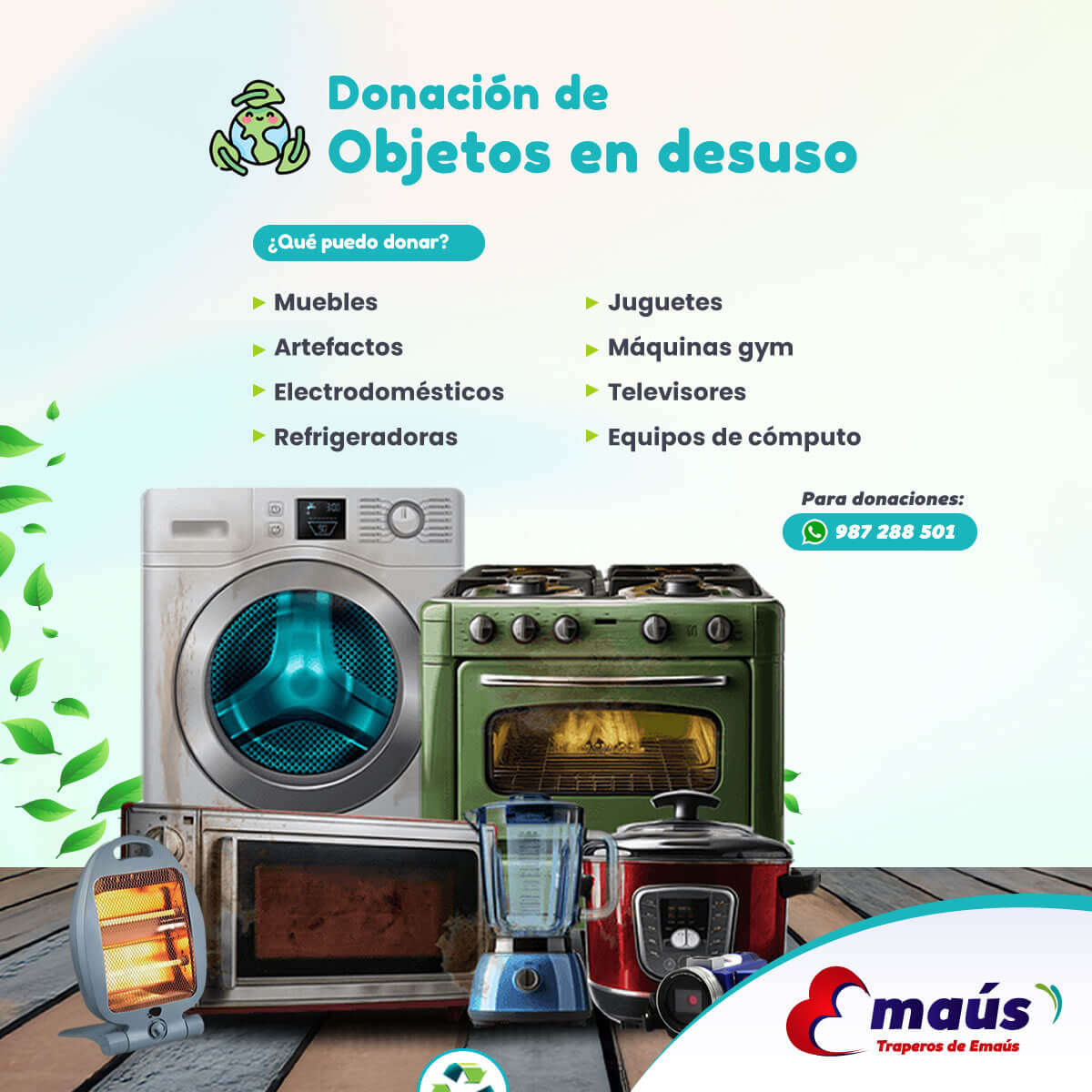 Traperos de Emaús Dona objetos en desuso